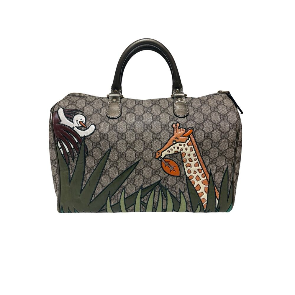 Gucci x Unicef Snowman In Africa Boston Monogram Bag - Picture 3 of 14